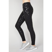 Load image into Gallery viewer, Cheetah print leggings in black foil from Terez.