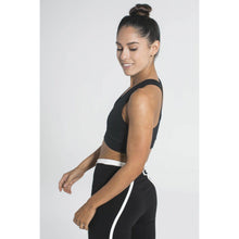 Load image into Gallery viewer, Center Fold Black Sports Bra