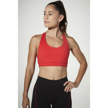 Load image into Gallery viewer, Get in Line red sports bra from 925 Fit.