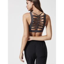 Load image into Gallery viewer, Sneak Peak Black Sports Bra