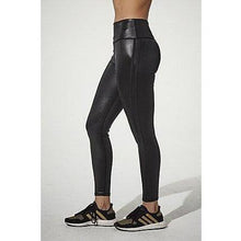Load image into Gallery viewer, Shiny black leggings from 925 Fit available online at Studio 128.  
