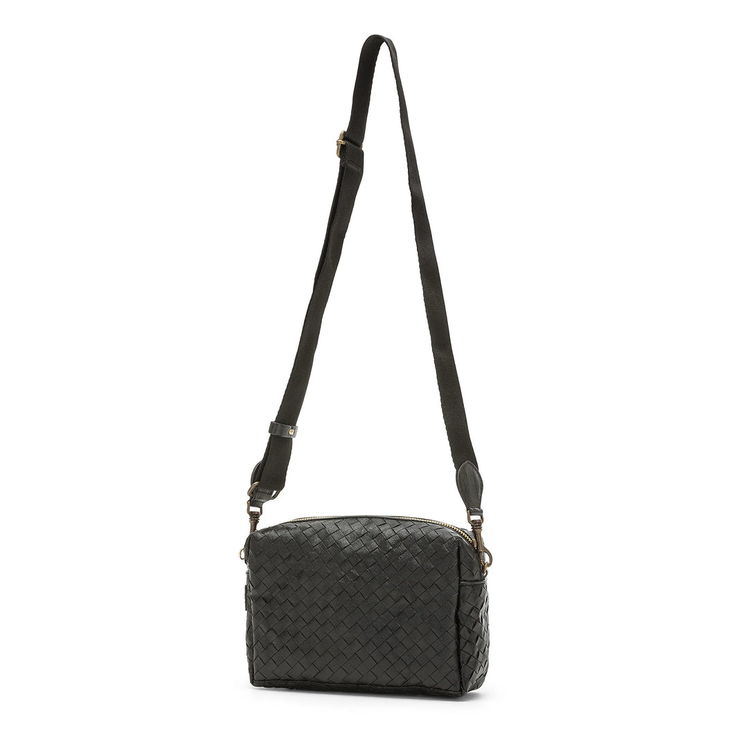 Tracolla Crossbody Bag Large- Woven Black