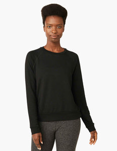 Beyond Yoga Cozy Black Fleece Sweatshirt.