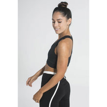 Load image into Gallery viewer, Center Fold Black Sports Bra
