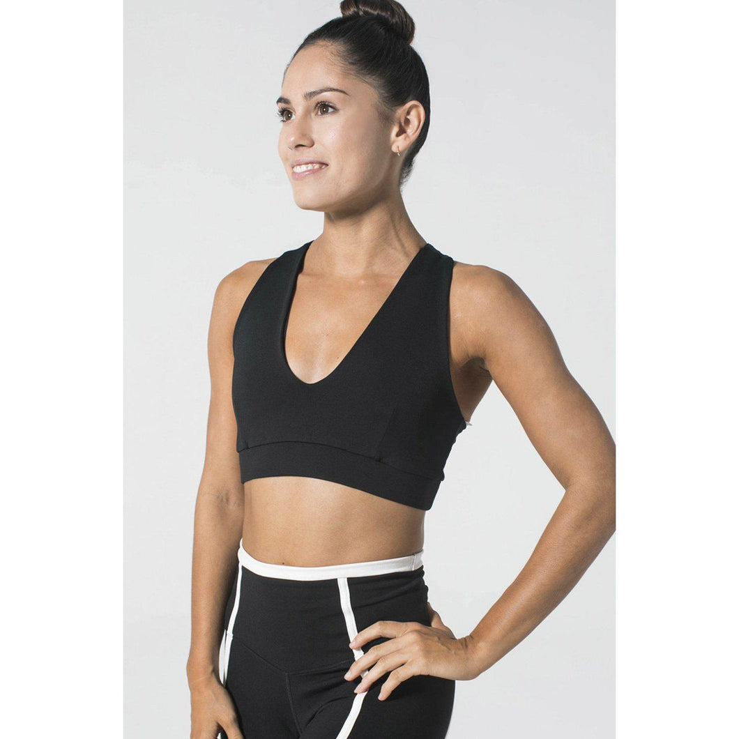 Classic and stylish black sports bras from Studio 128. 