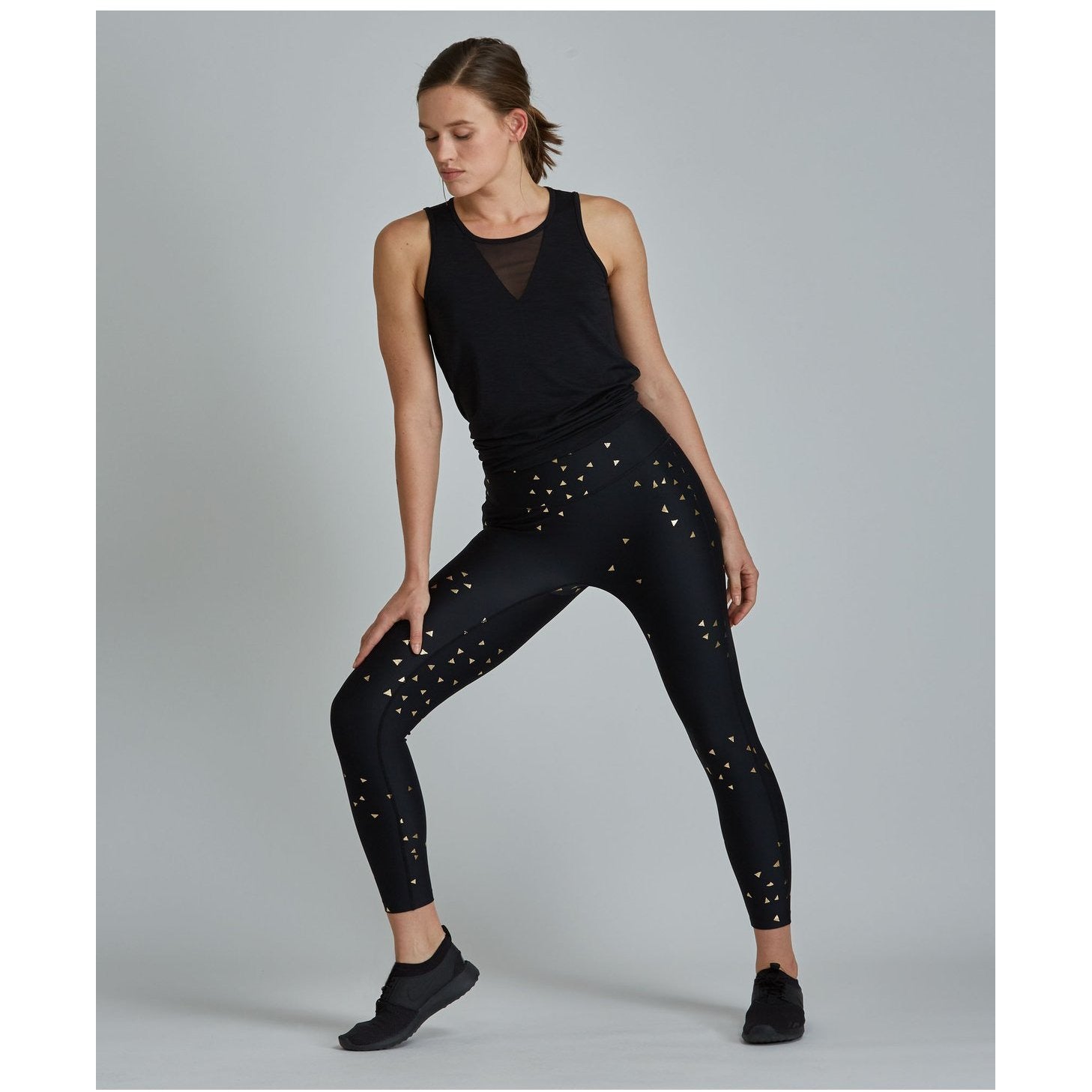 Carbon38 Leggings Womens Small High Rise Constellation Workout Black Gold  Stars